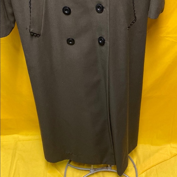 Zelda Long Dark Green Coat Size S - Picture 3 of 6